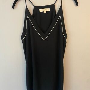 LOFT Black Camisole with White Trim
